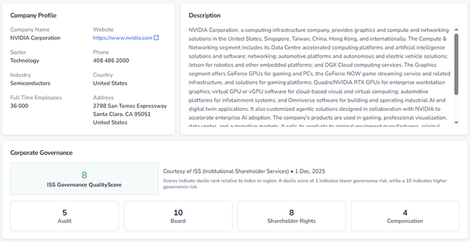 Company or fund profile