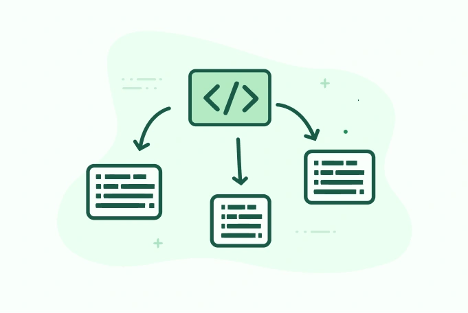 Diagram showing a code request returning three asset results via the symbols parameter.